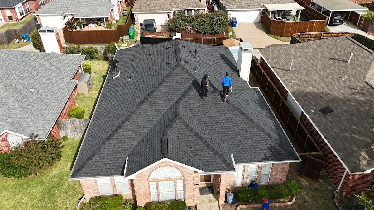 Slate & Tile Roof Repair work in progress on a Shelbyville property